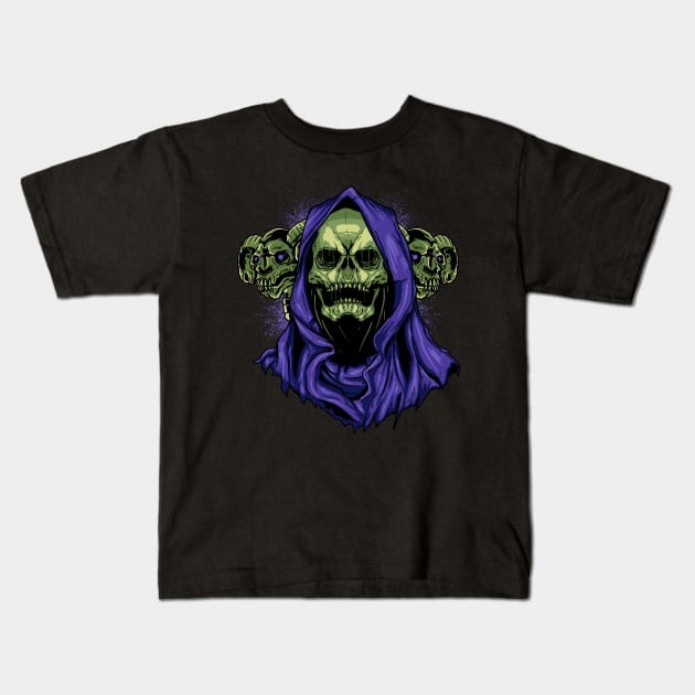 Skeleton Nemesis Kids T-Shirt by JONHD